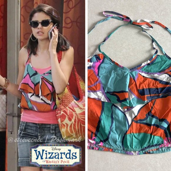 NWT RARE Roxy Pattern Crop Top ASO Alex Russo - Picture 1 of 8